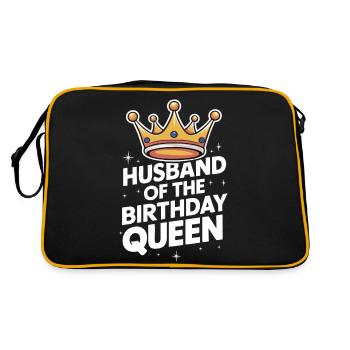 Husband, Spouse, Family, Wedding - Retro Bag - black/gold - Back