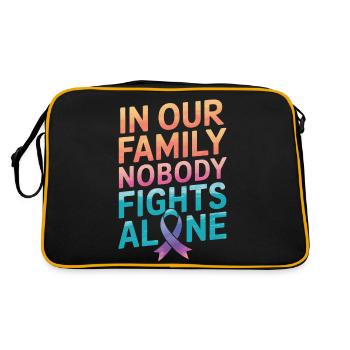 Sensibilisation au cancer Cancer Cancer du sein - Sac Retro - noir/or - Dos