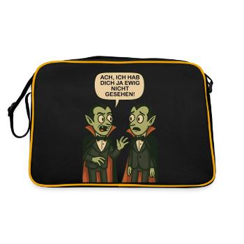Oh, I haven't seen you for ages (Vampires) - Retro Bag - black/gold - Back