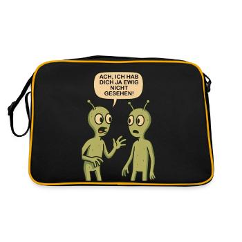 Oh, I haven't seen you in ages (aliens) - Retro Bag - black/gold - Back