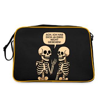 Oh, I haven't seen you for ages! (Skeleton) - Retro Bag - black/gold - Back
