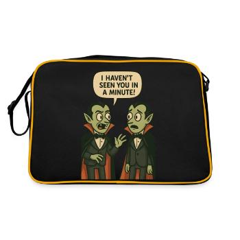 I haven't seen you in a minute (Vampires) - Retro Bag - black/gold - Back