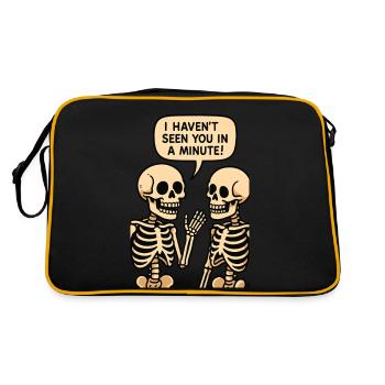 I haven't seen you in a minute (Skeleton) - Retro Bag - black/gold - Back