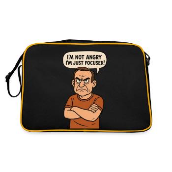 Je ne suis pas en colère, je suis juste concentré ! - Sac Retro - noir/or - Dos
