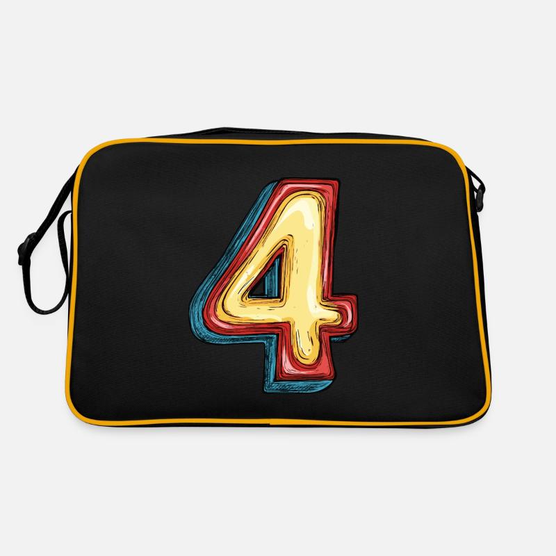 4 Number Comic Retro Bag