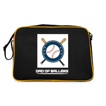 Father of Ballers Baseball Fan Father Ballers Softb - Retro Bag - black/gold - Back