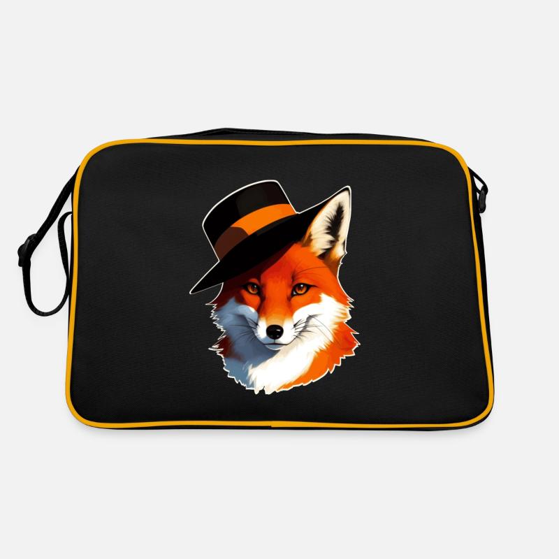 Fox with hat Retro Bag