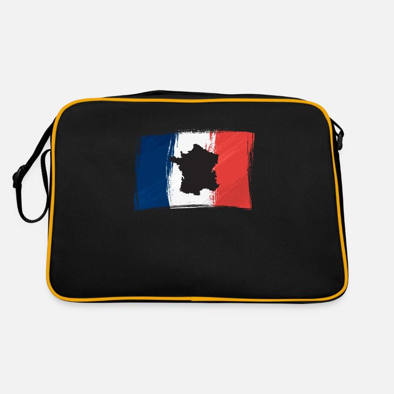 Frankreich - Retro Tasche - Schwarz/Gold