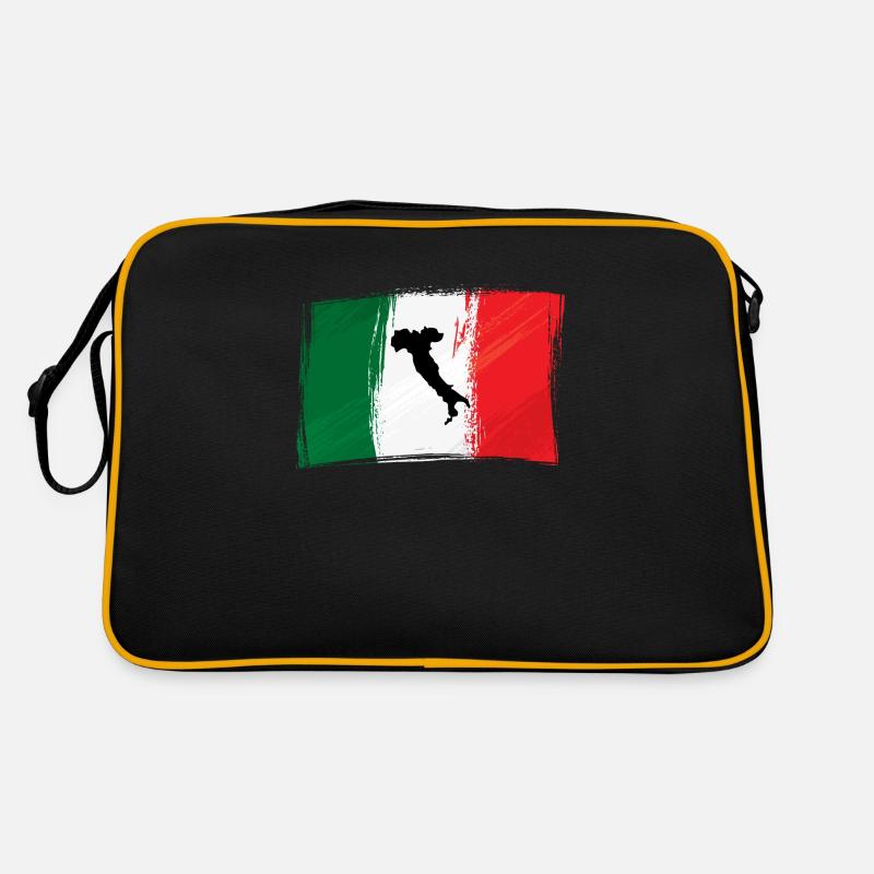 Italien - Retro Tasche - Schwarz/Gold