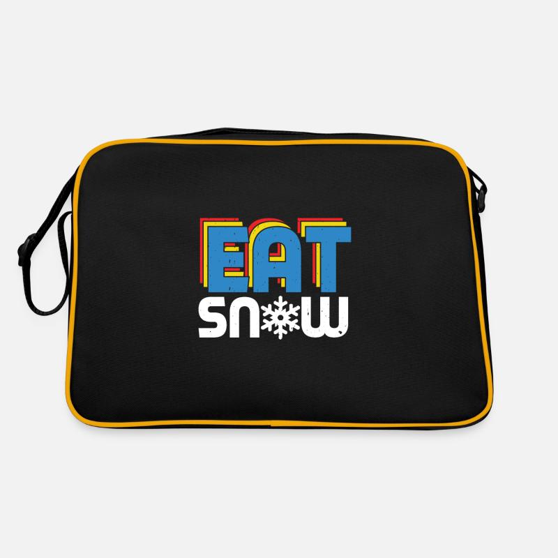 eat snow - Retro Tasche - Schwarz/Gold