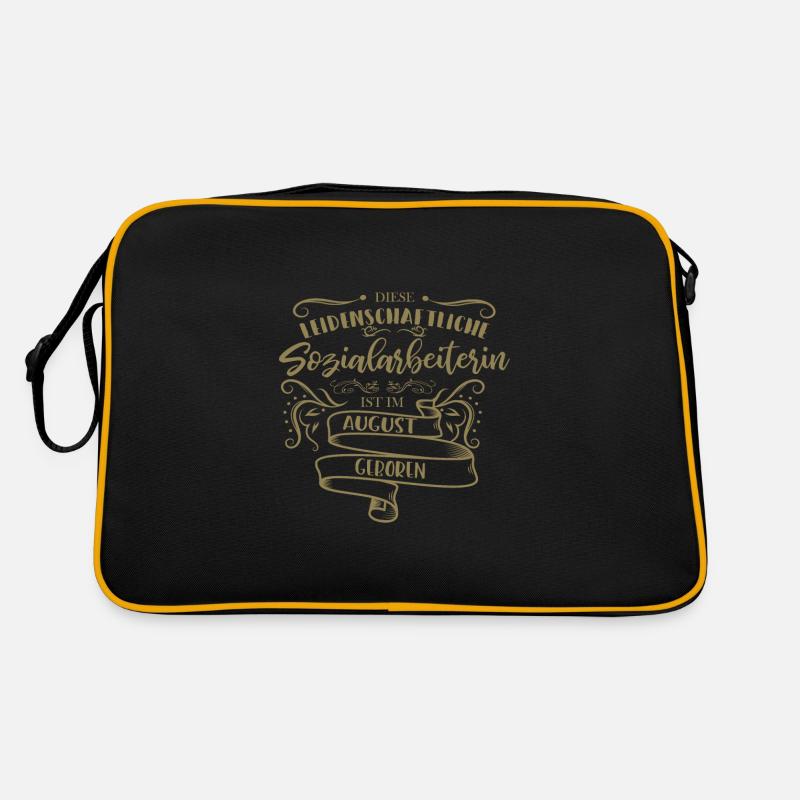 Sozialarbeiterin August Geburtstag Sprüche Retro Tasche