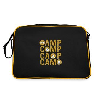 Camper Camping Camping Tools - Retro Tasche - Schwarz/Gold - Hinten