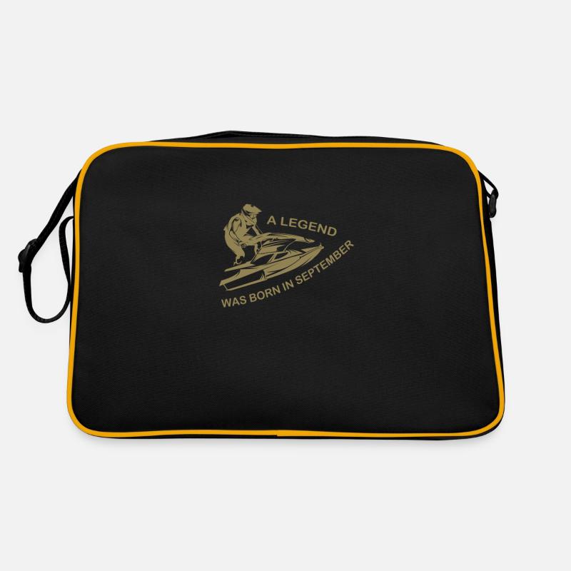 Jet SKi driver legend born in September - Retro Bag - black/gold
