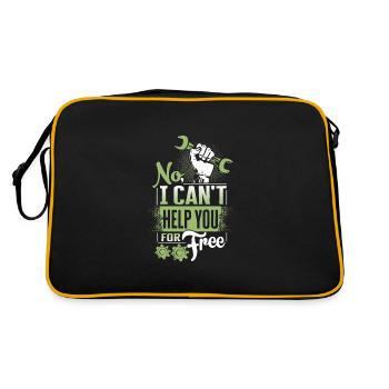 No, I'm not helping you for free - Retro Bag - black/gold - Back