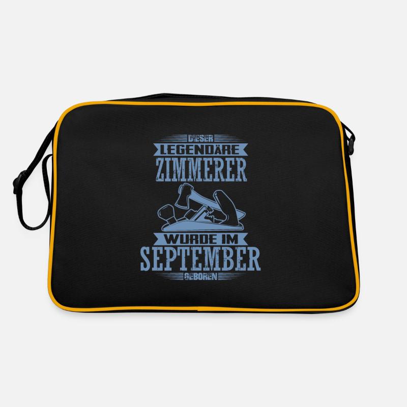 Zimmerer Geburtstag September Geburtsmonat Retro Tasche