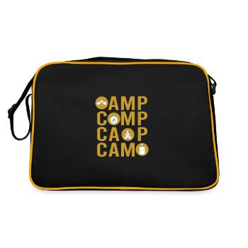 Camper Camping Camping Tools - Retro Tasche - Schwarz/Gold - Hinten
