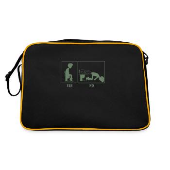 Toilet Toilet Instructions for pooping - Retro Bag - black/gold - Back