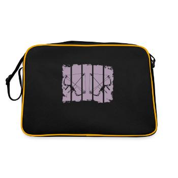 Archery Composite Bow Retro Stripes - Sac Retro - noir/or - Dos