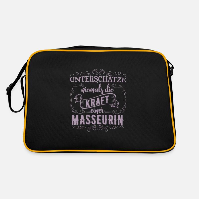 Unterschätze nicht die Kraft einer Masseurin Retro Tasche