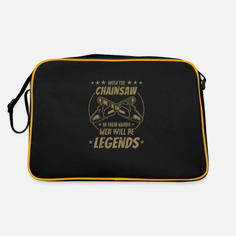 With the chainsaw in their hands, men become Retro Bag