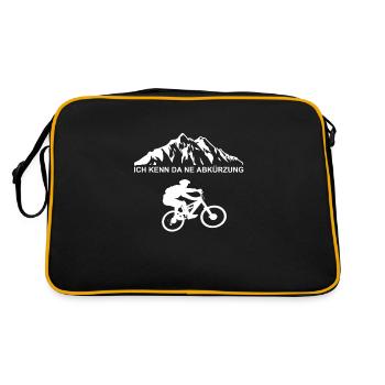 Ich kenne da eine Abkürzung - Retro Tasche - Schwarz/Gold - Hinten