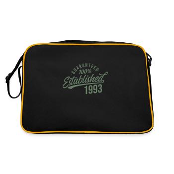 Garantiert Etabliert und Veröffentlicht im Jahr - Retro Tasche - Schwarz/Gold - Hinten