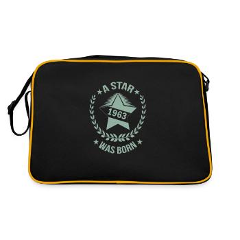 A star was born in 1963 Born in 1963 - Retro Bag - black/gold - Back