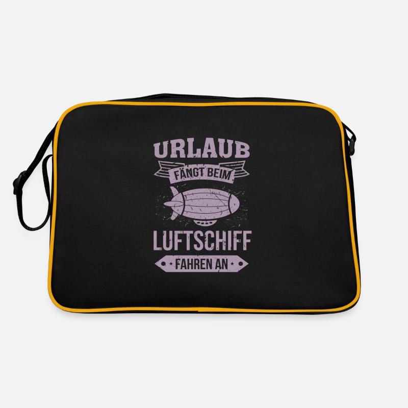 Luftschiff Urlaub fängt an Retro Tasche