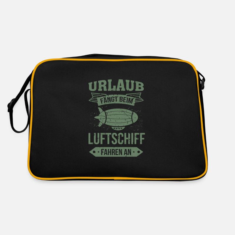 Luftschiff Urlaub fängt an Retro Tasche