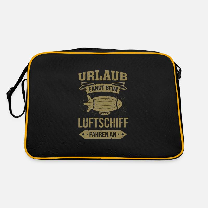 Luftschiff Urlaub fängt an Retro Tasche