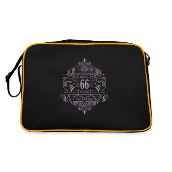 66th Birthday Sayings 66 Years Gift Ideas - Retro Bag - black/gold - Back