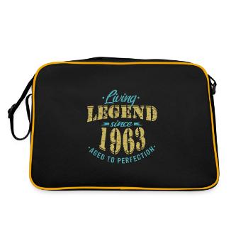 Lebende Legende seit 1963 Sprüche - Retro Tasche - Schwarz/Gold - Hinten