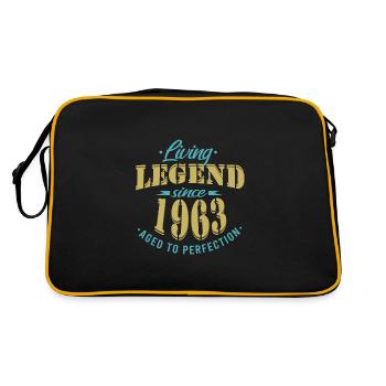 Lebende Legende seit 1963 Sprüche - Retro Tasche - Schwarz/Gold - Hinten
