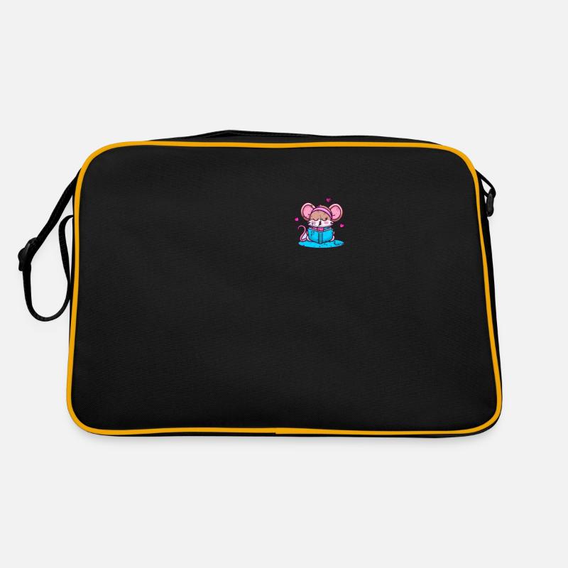 Read Bookworm Pocket Design Mouse Retro Bag