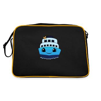 kreuzfahrtschiff Kreuzfahrt Schiffsreise Frauen - Retro Tasche - Schwarz/Gold - Hinten