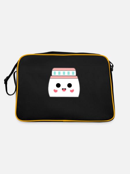 Kreuzfahrtschiff Kawaii süß Kreuzfahrt Urlaub - Retro Tasche - Schwarz/Gold - Hinten
