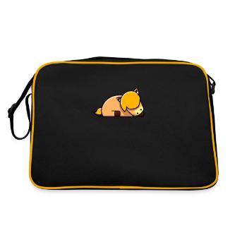 Mignon cheval poney dort - Sac Retro - noir/or - Dos