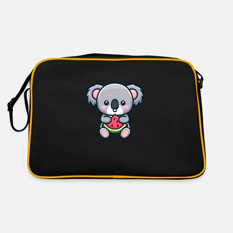 Le koala sucré mange de la pastèque rouge Sac Retro