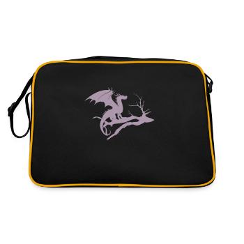 Dragon Design Silhouette Dead Tree - Retro Bag - black/gold - Back