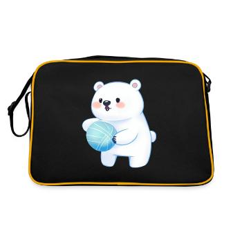 Mignon Polar Bear Polar Bear Volleyball Ball Sports de balle - Sac Retro - noir/or - Dos