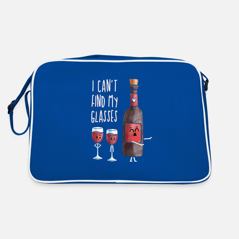 Wein sucht Gläser Retro Tasche