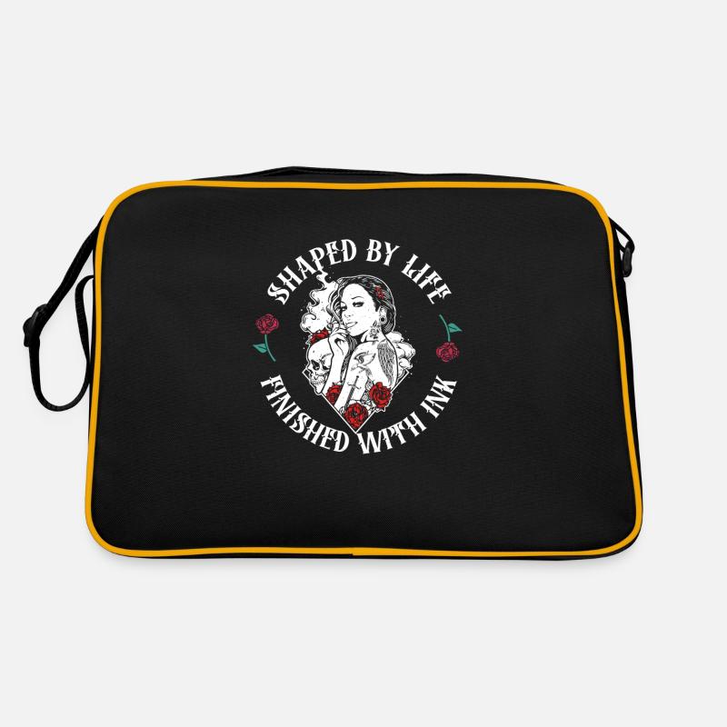 Vom Leben gezeichnet - Mit Tinte vollendet Retro Tasche