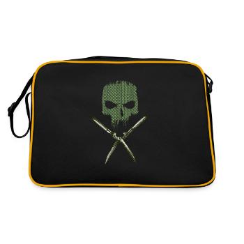 Gärtner Gartenpflege Arbeit - Retro Tasche - Schwarz/Gold - Hinten