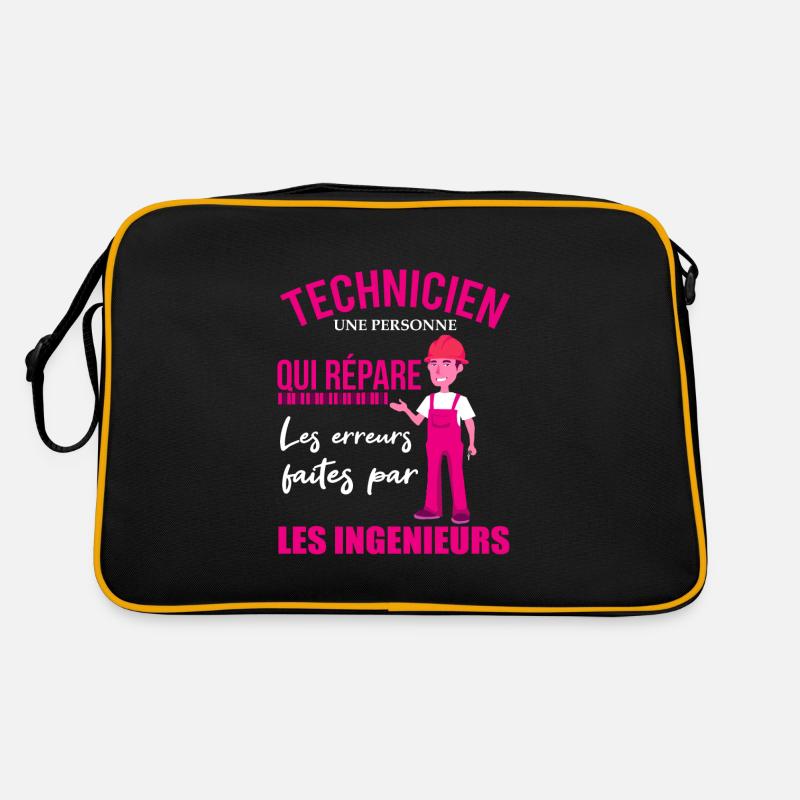 Technician shirt • Maintenance • Gift - Retro Bag - black/gold