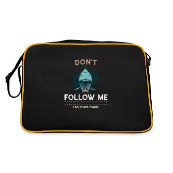 Ne me suivez pas. Je fais des choses stupides | Plongée - Sac Retro - noir/or - Dos
