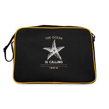 La mer appelle je vais, plongeur plonger vintage - Sac Retro - noir/or - Dos