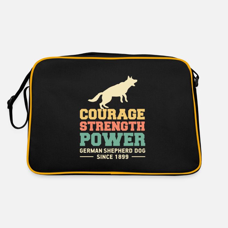German Shepherd I German Shepherd Puppies Retro Bag