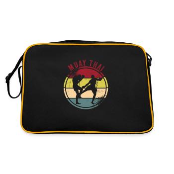 Muay Thai Boxe - Sac Retro - noir/or - Dos
