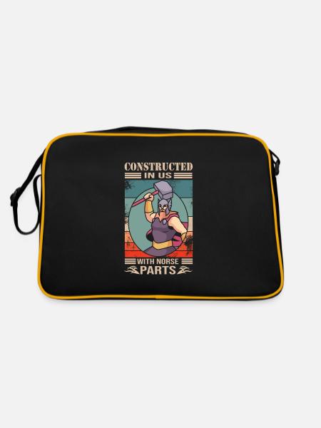 Viking - Retro Bag - black/gold - Back