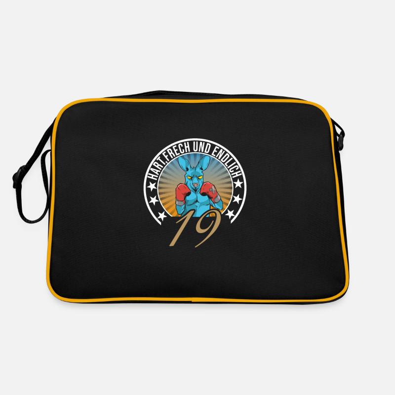 19. Geburtstag - Retro Tasche - Schwarz/Gold